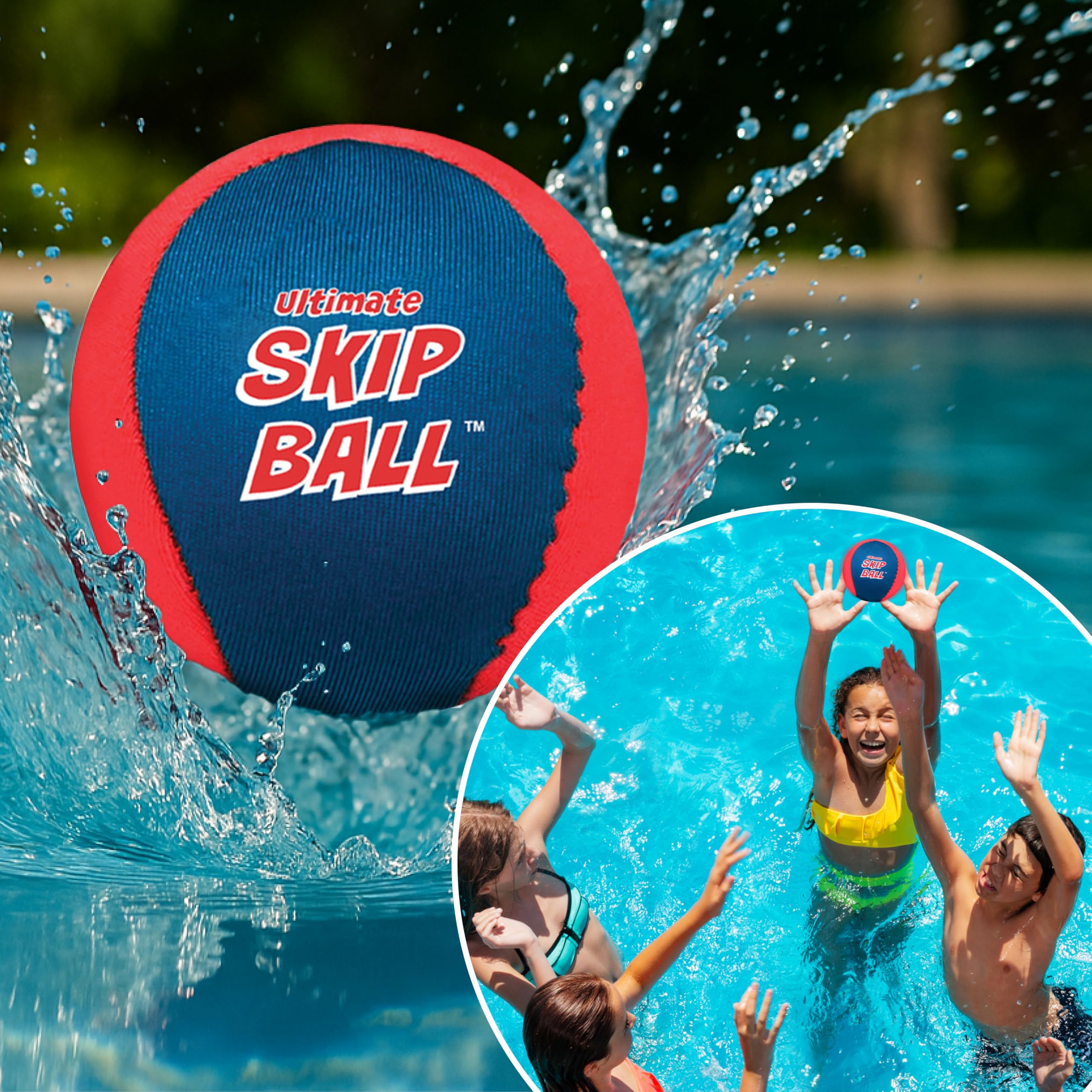 Activ Life The Ultimate Skip Ball – Water Bouncing Ball (2 Pack) Create Lasting Memories with Your Friends & Family at The Beach, Lake or Pool - Great for All Ages