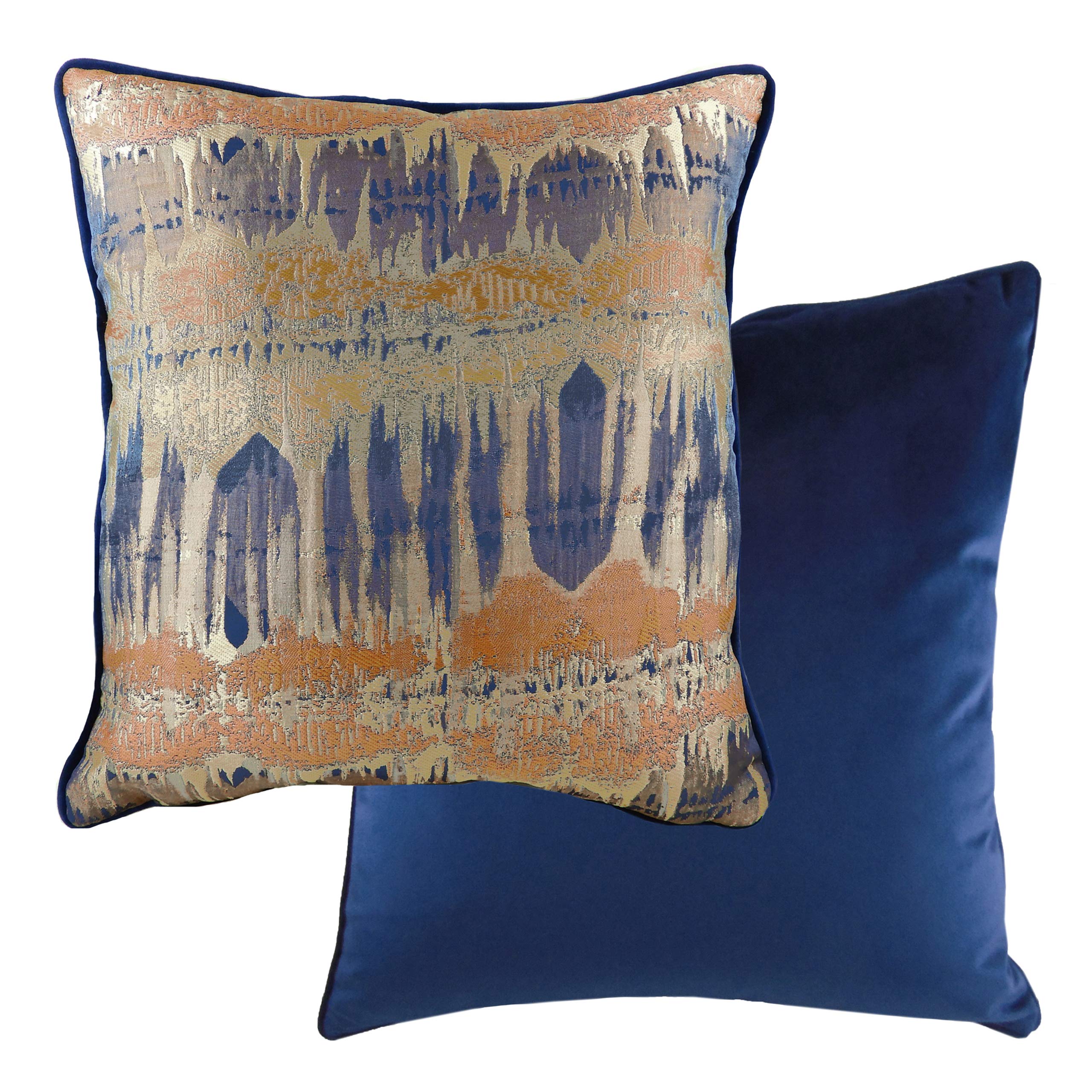 Evans Lichfield Inca Cushion Cover, Royal, 56 x 56cm