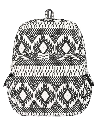 Crafts My Dream Womens Backpack Handbag (Black White, Cmd224)