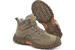 Ablanczoom Work Boots for Men Steel Toe - Safety Working Boots Mens Industrial Construction Footwear Slip Resistant Comfortable Breathable Durable Boot