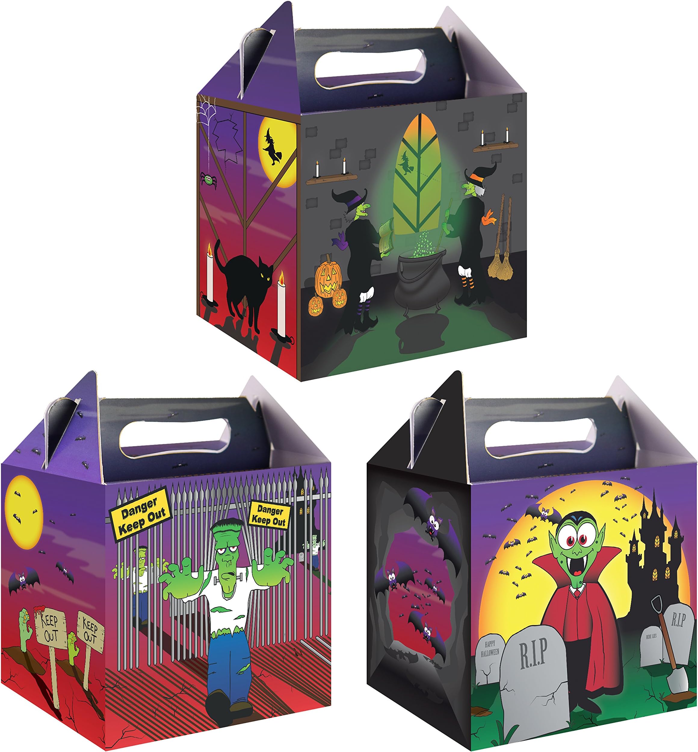 Oxford University Press 1/6/12/24/36 Kids Halloween Card Box Party Favour Trick Or Treat Lunch Boxes (12 Boxes)