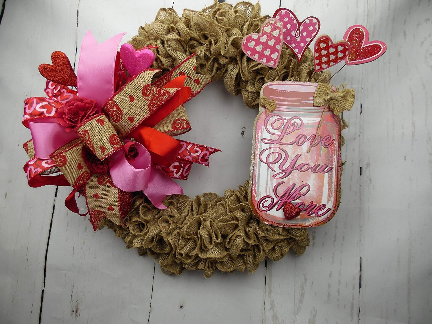 heart burlap wreath