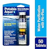 Potable Aqua Water Purification Tablets With PA Plus - Two 50 count Bottles