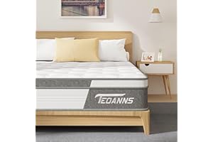 Teoanns Queen Size Mattress, 12 Inch Medium Firm Mattress in a Box, Hybrid Mattress Queen Size for Pressure Relief & Supportive, CertiPUR-US, 100 Nights Trial