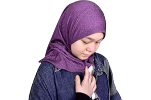MuLanLegend Nur Denim Hijab | One Piece Instant Slip on Head Scarf | Lightweight Stretchy Soft Comfy Cover for Girls