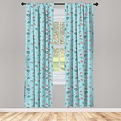 Lunarable Kiwi Curtains, Exotic Abstract Continuous