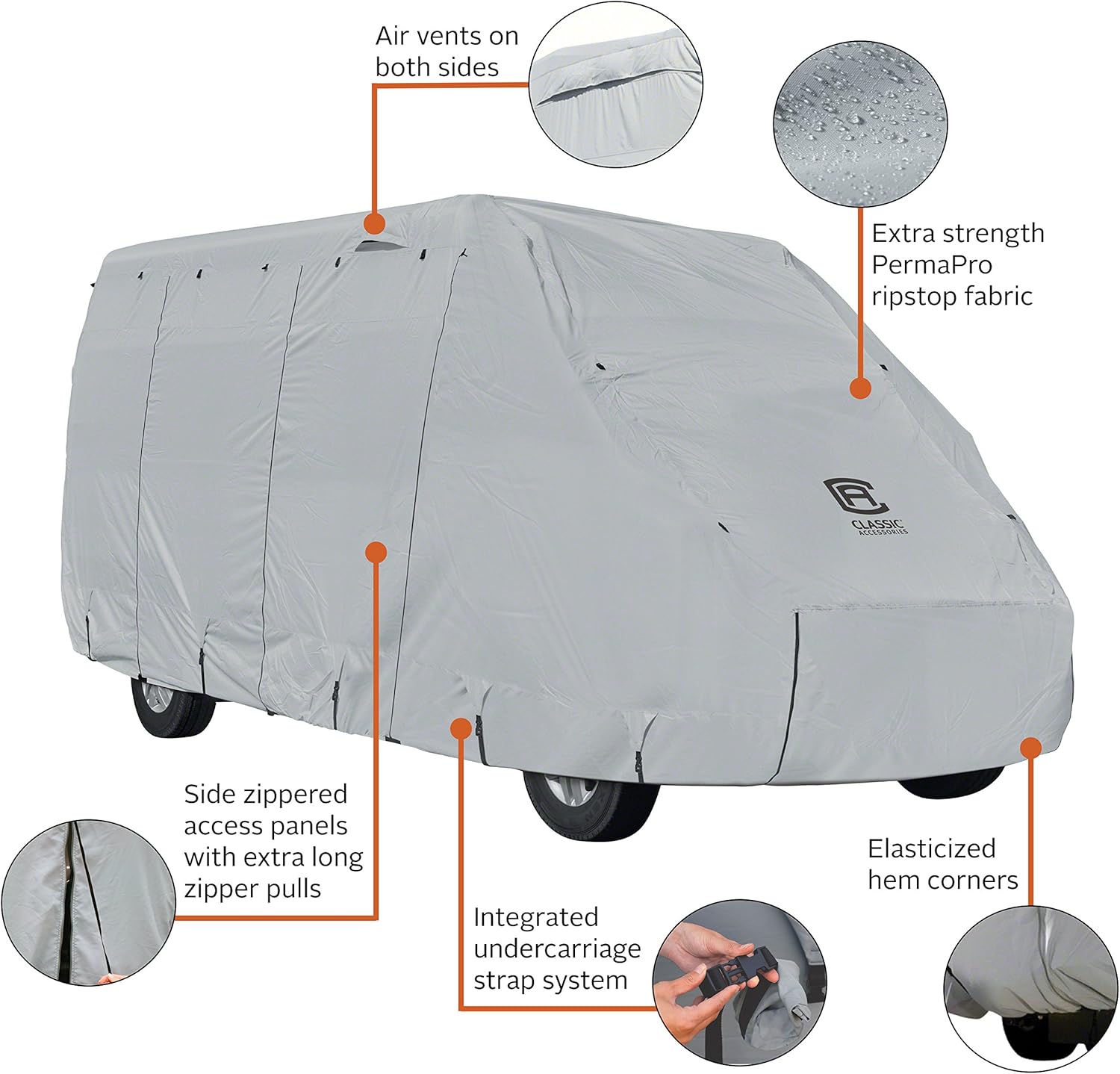 Classic Accessories - 80-416-171001-RT Over Drive PermaPRO Tall Class B RV Cover, Fits 25'-27' RVs: Automotive
