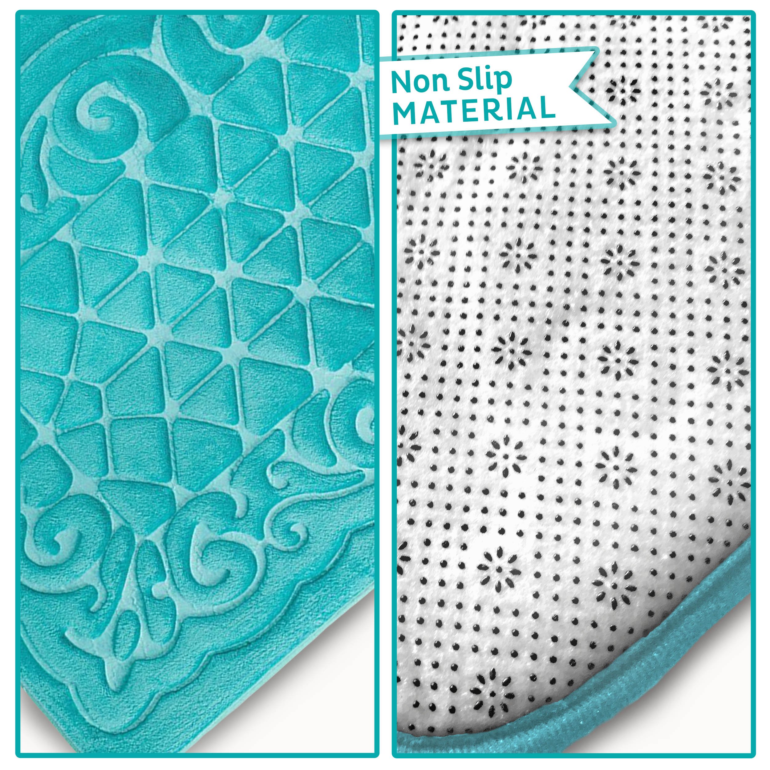 Bathroom Rug Mats Set 3 Piece Memory Foam Extra Soft Shower Bath Rugs