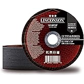LINCONSON 25 Pack 6 Inch Cut Off Wheel for Metal & Stainless Steel Used On Angle Grinder 6”x1/16”x7/8" Flat Disc (SD 6021F)