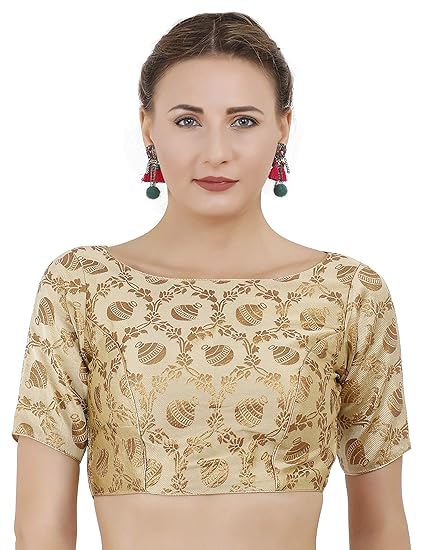 printed jacquard readymade blouse single piece