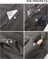 33,000ft Men Waterproof Softshell Jacket with Fleece Lining Grey XL view 5
