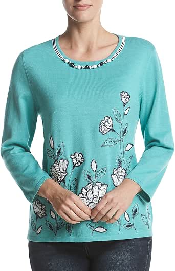 alfred dunner floral sweater