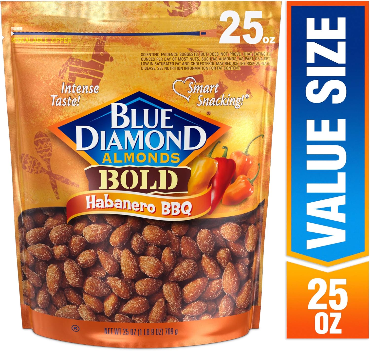 Blue Diamond Almonds Bold Habanero BBQ Almonds, 25 oz (709 g) Amazon.co.uk Grocery