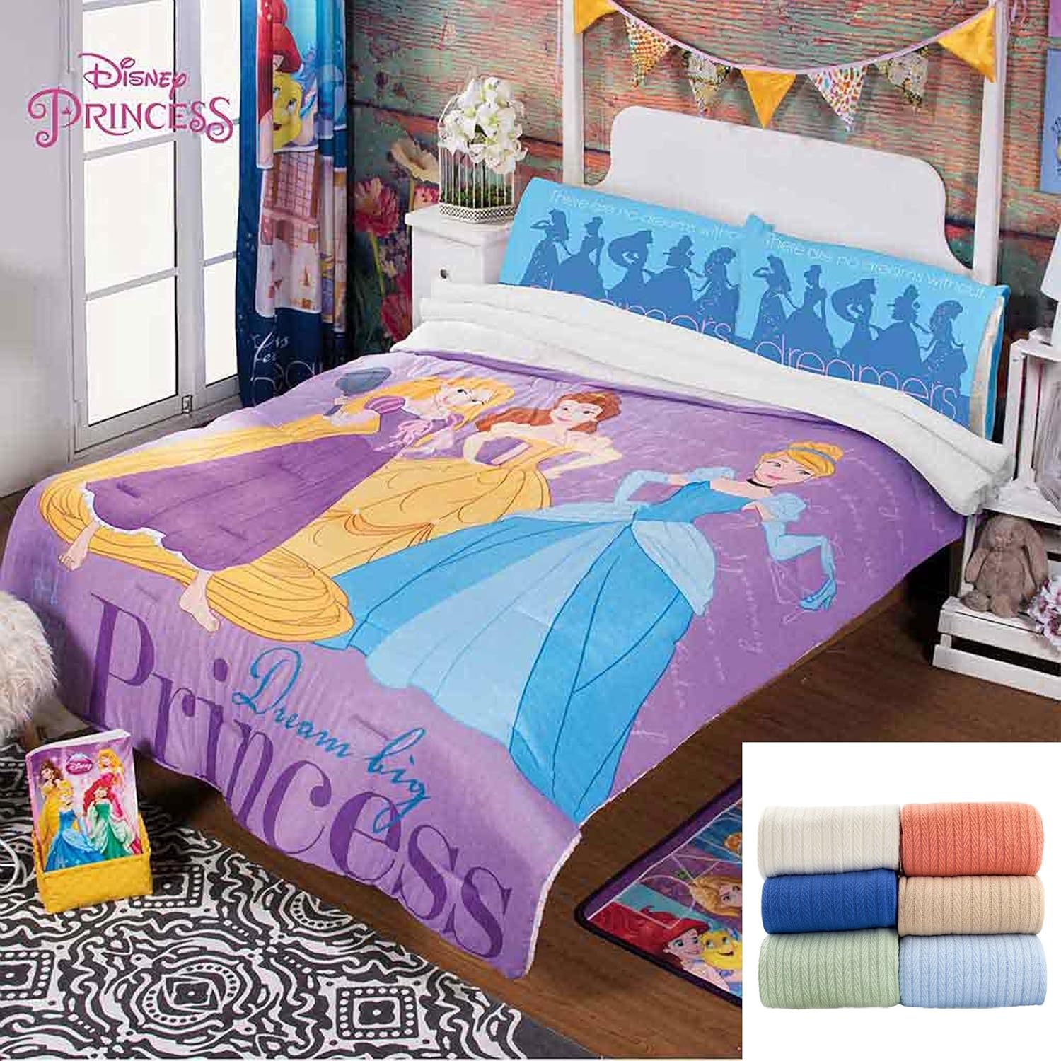 Disney Princess Dream 1Pc Fleece Blanket Twin/Full/Queen