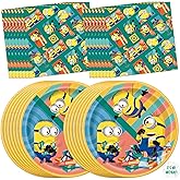 Unique Minions Birthday Party Decorations | Plates and Napkins for 16 | Minion Birthday Party Decorations | Officially Licensed