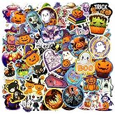 Halloween Stickers 100PCS Party Favors Bulk, Horror Sticker Gifts | 100pcs Non Repeating, Vinyl Waterproof, No Residue After Removal, High-definition Printing, Bright Colors