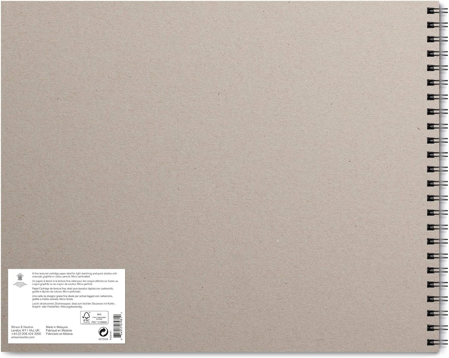 Winsor & Newton 6672008 Extra White Sketch Paper, 14" x 17", 50 Sheets Spiral Pad, 35,6 x 43,2 cm - Image 3