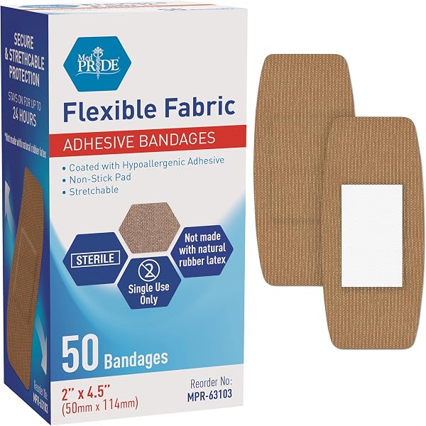 Elastoplast Bandages Medline Flex-Fabric Bandages 2x4 Inches ...