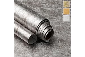 Very Berry Sticker White Gold Peel and Stick Textured Wallpaper (24" x 118", Rough Texture) Removable Contact Paper Vinyl for Walls Bedroom Kitchen Countertop Fridge Bathroom