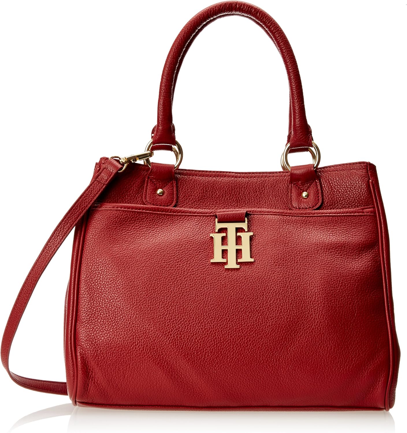 Tommy Hilfiger Monogrammed Shopper W Detach Pebble Shoulder Handbag