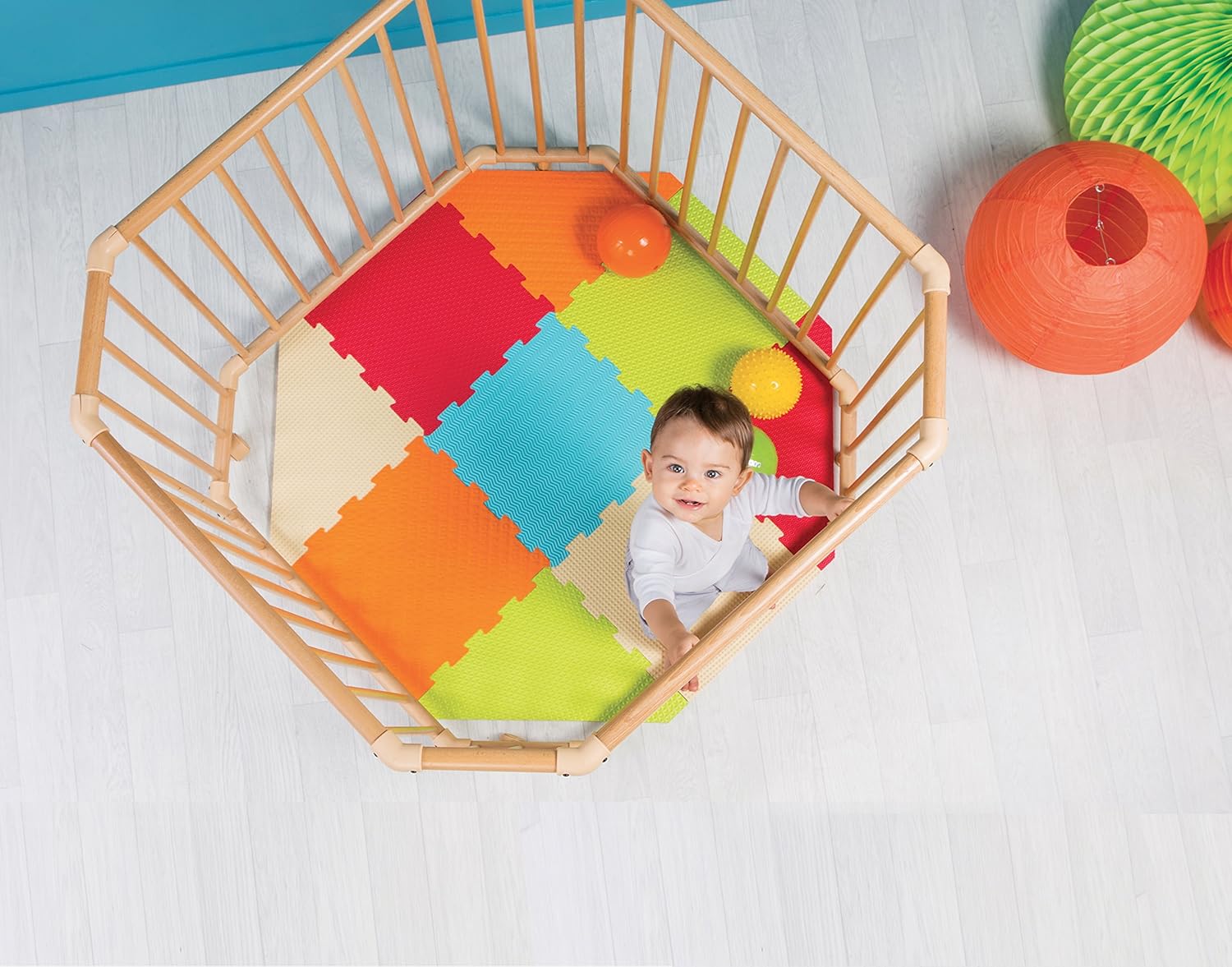 Ludi 1015 Lot De 9 Dalles En Mousse Aux Couleurs Douces Tapis De Sol Adapte Des La Naissance Fond De Parc Epais Pour L Eveil De Bebe Jeux Et Jouets Tapis D Eveil