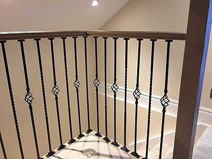 1 X Iron Metal Twisted Baluster Balustrade Stair Spindle 1m Long X