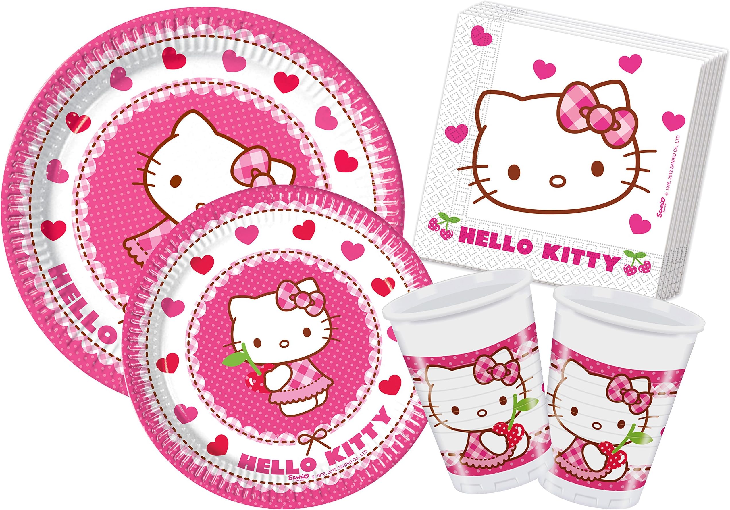 Ciao Y4307 - Kit Party in Table Hello Kitty Hearts Pink/White