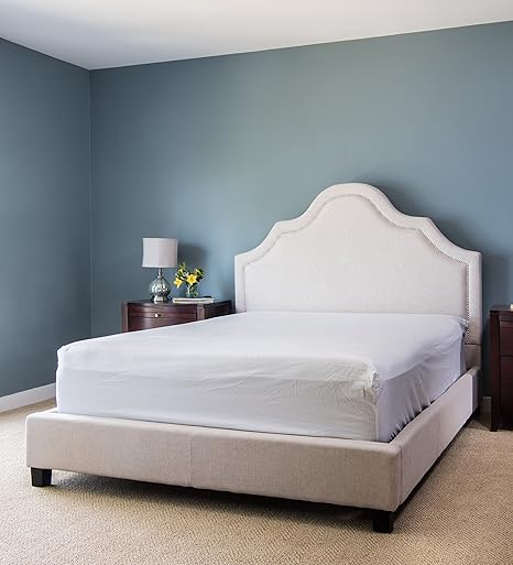 American Pillowcase 100% Cotton Plain Satin Fitted Sheet Set-White, King Size