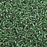 Miyuki Delica 10/0 RD 5.2gms DB0046 Japanese Seed Beads - Light Green Silver Lined - D46