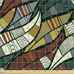 Ambesonne African Fabric by The Yard, Diagonal