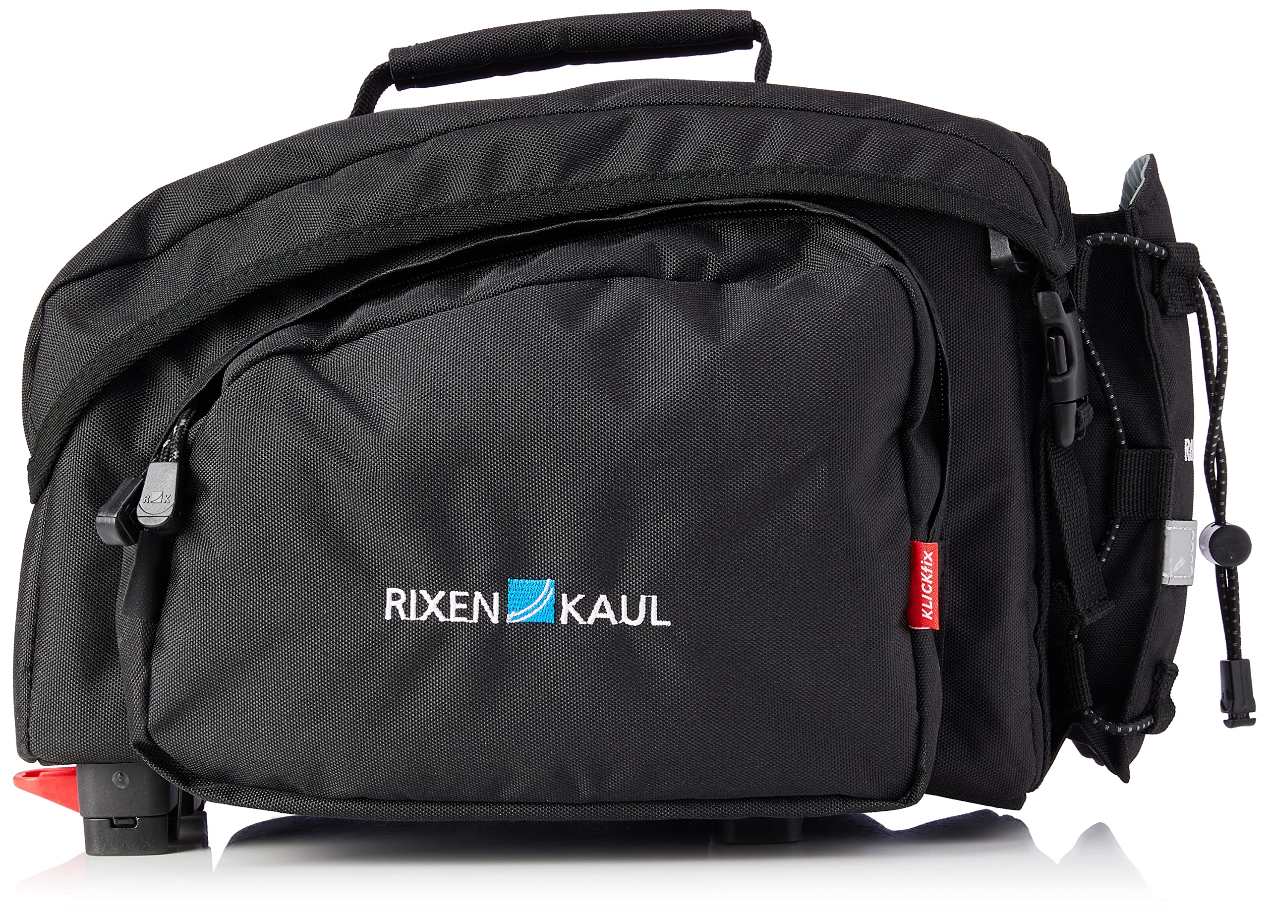 KLICKfix Bike bag Rackpack 1 for Racktime pannier rack bag, black, 35 x 28 x 22 cm