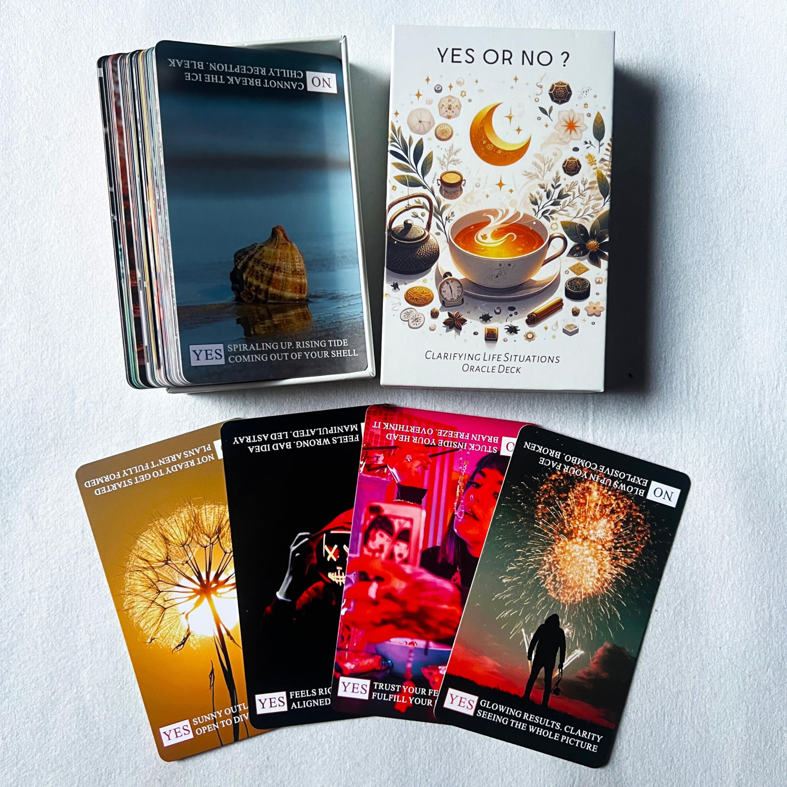 Tmenreiy Yes Or No? Clarifying Life Situations Oracle Cards Deck, Oracle Cards for Beginners, Deck Help You Control Your Life
