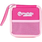 PinFolio Mini Show Pin Display Bag, Lightweight &amp; Compact Mini Sports Pin Book with Carry Strap for Easy Trading Up to 48 1-Inch Enamel Pins (Pink &amp; Light Pink)