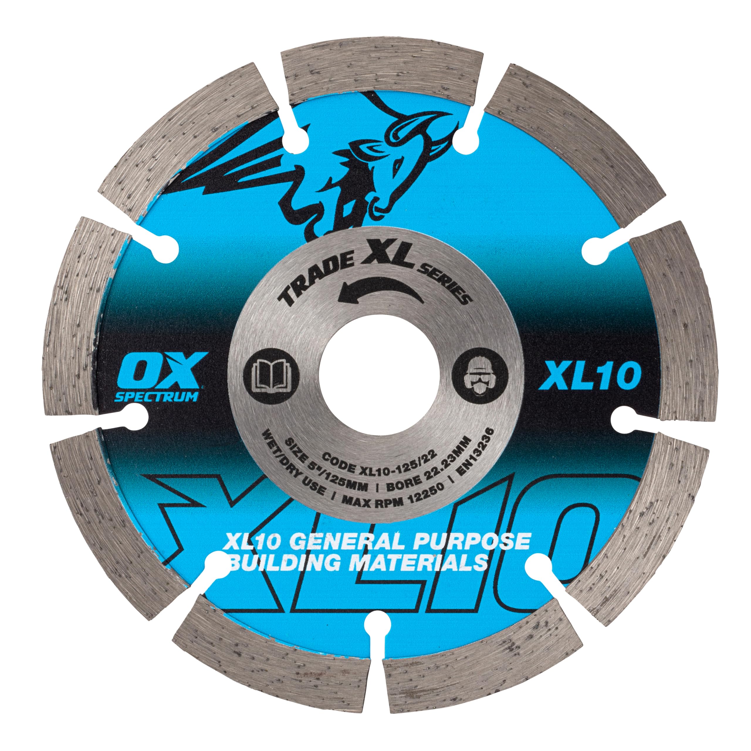 OX Trade XL-10 Segmented Diamond Blade - General Purpose - 125/22.23mm