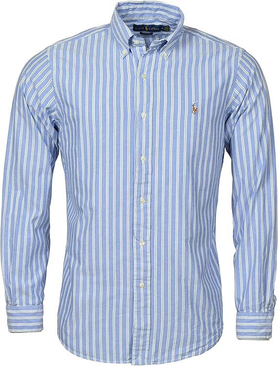 CINCH Jeans | Men's White and Blue Striped Oxford Western Button-Down Shirt