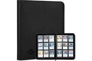 TiopLior Zip MTG Card Binder with 432 Side Loading Pocket - fits TCG Baseball Football Sports Cards - Easy to Insert Collection Binder - Black