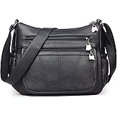 Crossbody Purse for Women Ladies Soft PU Leather Shoulder Bag Medium Roomy Handbag Fashion Tote Top Handle Satchel