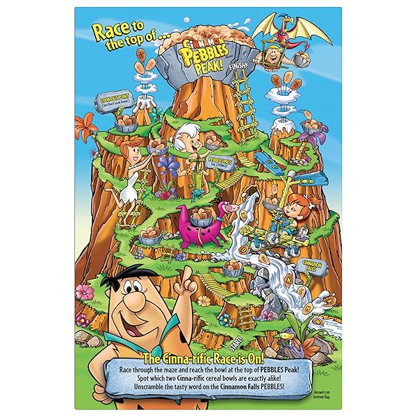 POST CINNAMON PEBBLES BREAKFAST CEREAL FOR KIDS, GLUTEN FREE, MADE WITH SWEETENED PUFFED RICE, 11 OZ