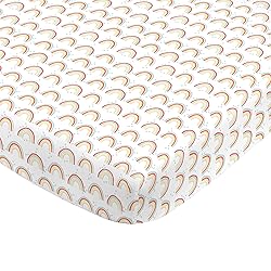 NoJo Super Soft Rainbow Nursery Mini Crib Fitted