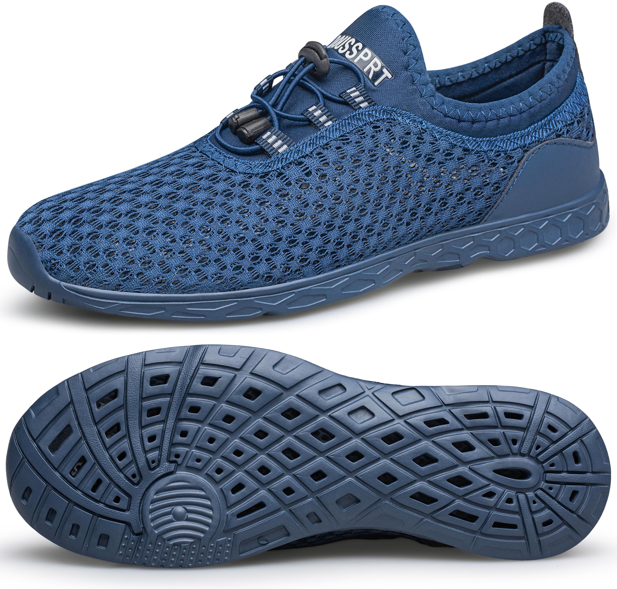 DOUSSPRT Women's Water Shoes Quick Drying Sports Aqua Shoes AllBlue 6.5 Image