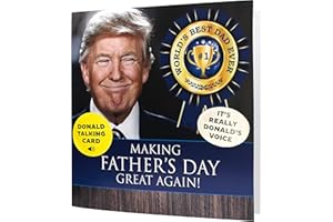 OUR FRIENDLY FOREST Talking Donald Fathers Day Card with Sound - Presidential Message to Dad with Trump's Real Voice, Funny Trump Gifts for the Best Dad, Greeting Card