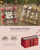 SONGMICS Christmas Decoration Storage Box 128 Slots 7.6 cm Red RFB039R01 view 5