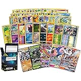 Ultra Rare Pokemon Bundle 50 Cards + 2 foil Cards, 1 Random Ultra Rare Card, Plus a Free lightning card collection Box