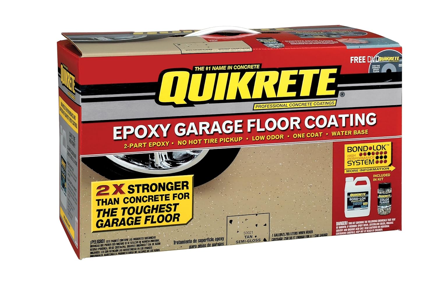 Quikrete 02 50021 Tan Epoxy Garage Floor Kit 1 Gallon Amazon Co