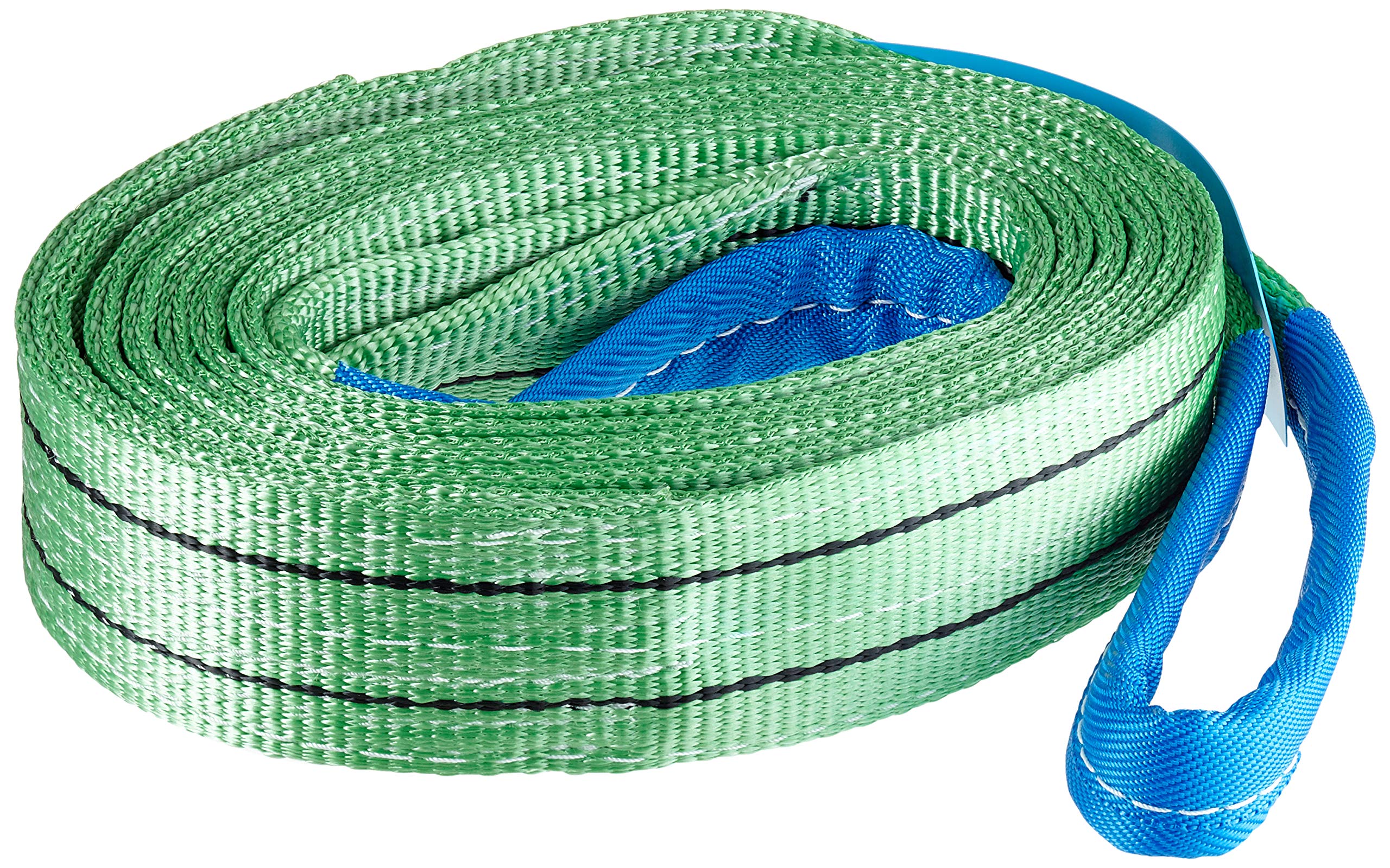 Braun 20042HB Lifting Strap 2000 kg Load Capacity 4 m Length with Reinforced End Loops Green