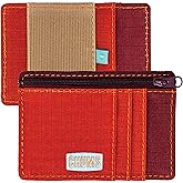 Chums Bandit Zip Compact Wallet - Slim RFID Wallet for Men & Women with Coin Pouch (Rust/Burgundy/Tan)