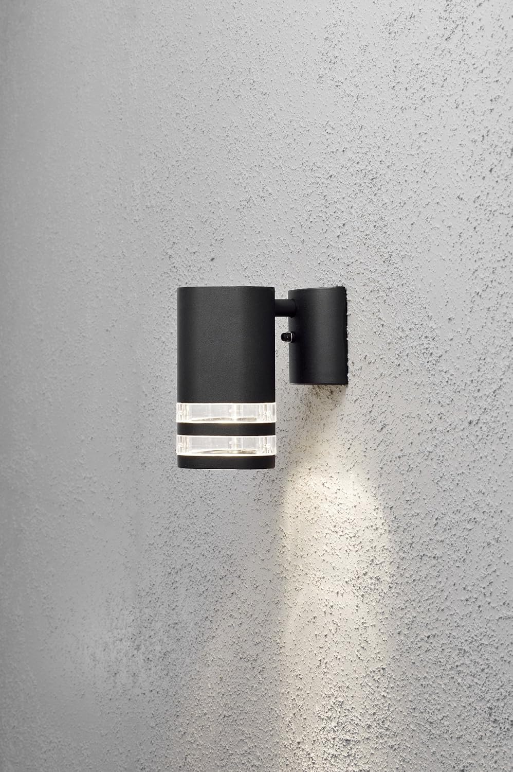 Konstsmide 7515-750 Outdoor Wall Lights Mains Powered/Modena Wall Light Double Down/1 x 35 W GU10 Max Wall Lamp/Clear Acrylic Lens/Aluminium/IP44/Outside Light,Matt Black - Image 3