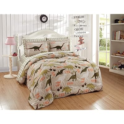 Dinosaur-themed Kids Full Size Bedding Set Olive Kuwait Ubuy