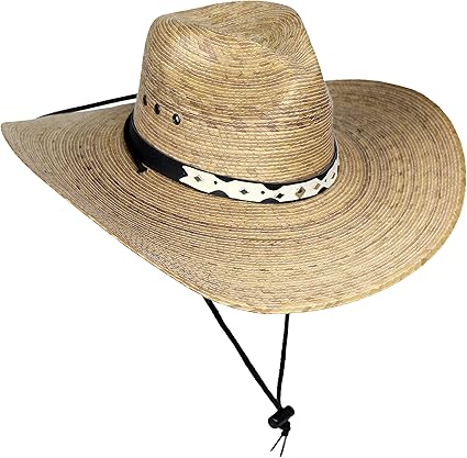 wide brim palm leaf cowboy hats