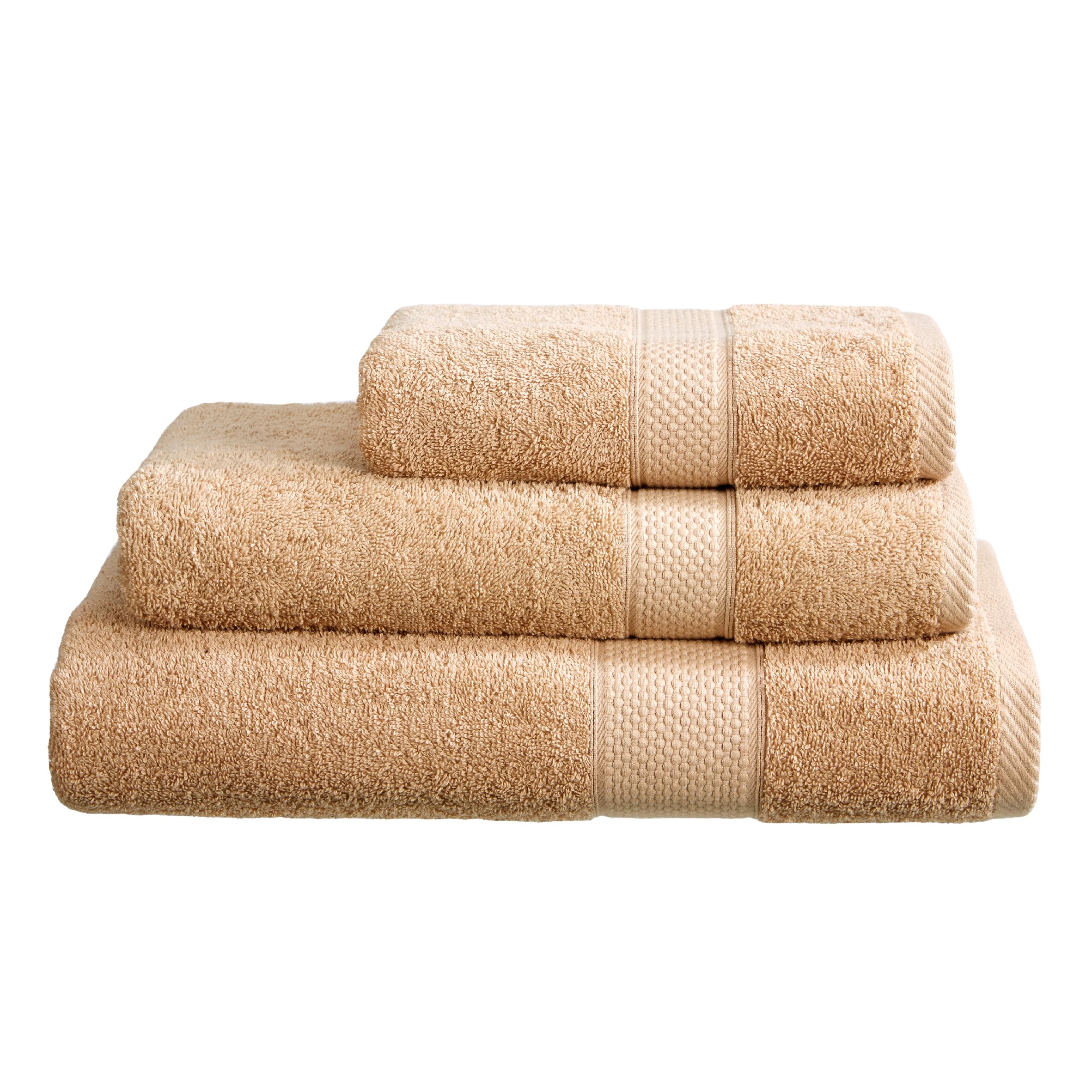 Linens Limited - Hand Towel for Bathroom and for Kitchen, Great as Face Towel, Guest Towel, and More, Turkish Cotton, Soft and Luxurious, Super Absorbent, Machine Washable (Beige)